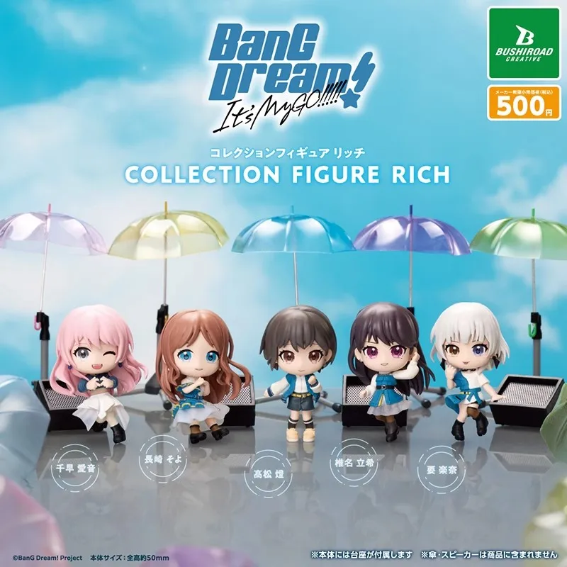 5Pcs Gashapon BanG Dream! Ini MyGO!!!! Koleksi Figur Mainan RICH Untuk Hadiah Anak-Anak Model Ornamen