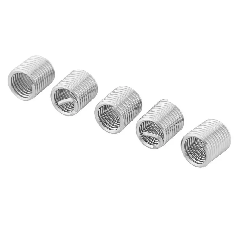 100pcs Stainless Steel SS304 Coiled Wire Helical Screw Threaded Inserts M8 x 1.25 x 2D Length for Helical Repair