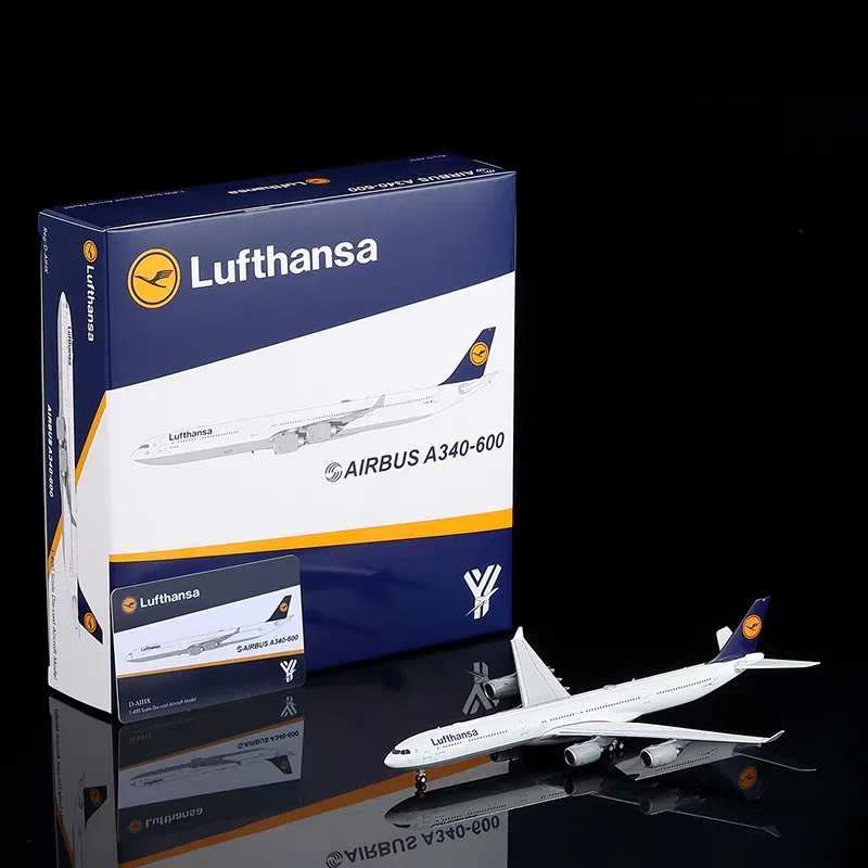 YY Wings 1400 Modelo de Avião em Liga Fundida da Lufthansa Alemã A340600 DAIHX DAIHZ para Colecionadores e Crianças acima de 14 anos
