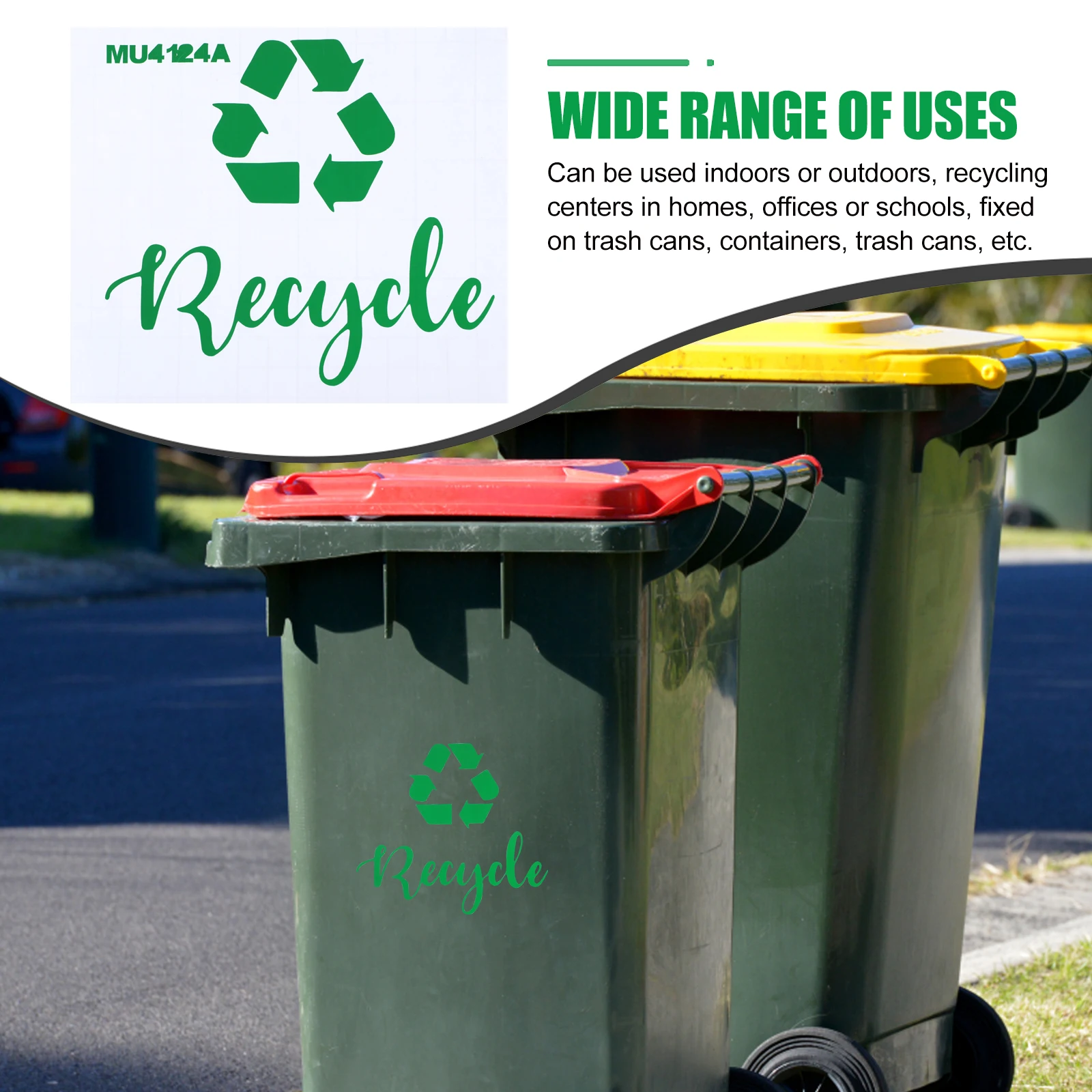 

Compost Garbage Sorting Stickers Trash Bin Washroom Pvc Recycle Logo Decals for Cans
