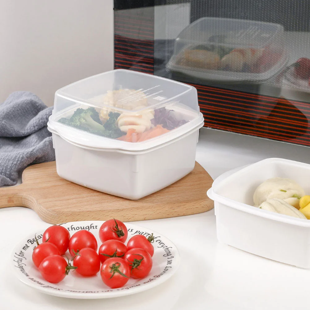 Microwave Vegetable Steamer Box Double Layer Plastic Steamer Kitchen Steaming Case With Lid for Cooking Supply Daily Use