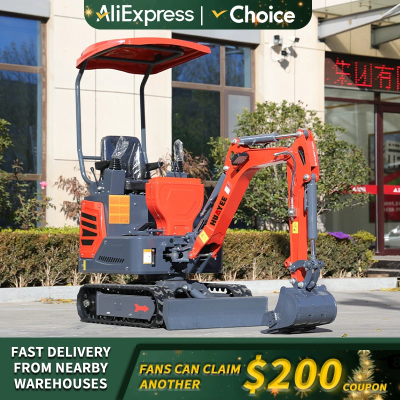 Small excavator agricultural multi-function excavator household indoor micro small excavator engineering orchard trenching excav