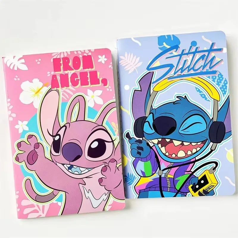 4pcs Disney animation Lilo and Stitch A5 notebook cute and funny student lined inner pages portable note stationery gift