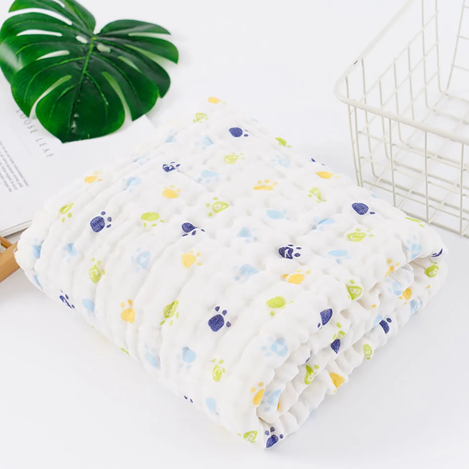 

6 Layer Cotton Muslin Swaddle Soft Thicken and Breathable Cozy Baby Blankets Perfect for Air Conditioning Rooms and All Seasons