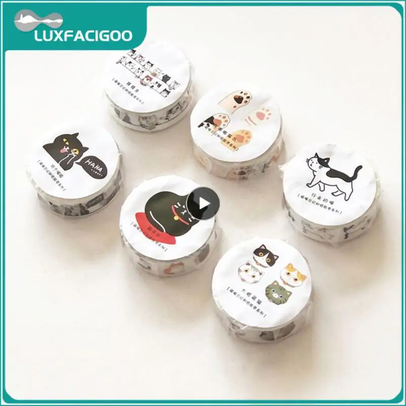 Zelfklevend meisjescollage Decoratief Japans papier Gemakkelijk te gebruiken Collage Kantoor Culturele en educatieve benodigdheden Kat