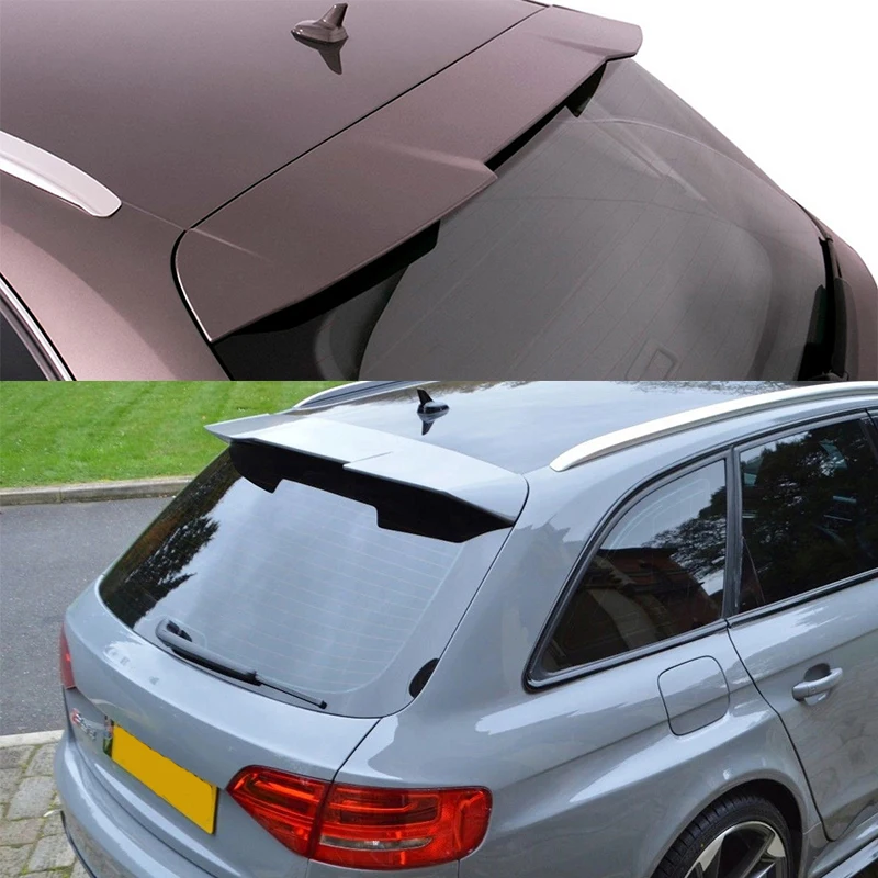 

2008 to 2014 RS4 Look For Audi A4 B8 Avant allroad Spoiler High Quality Spoiler Rear Roof Spoiler Glossy Black Carbon Fiber