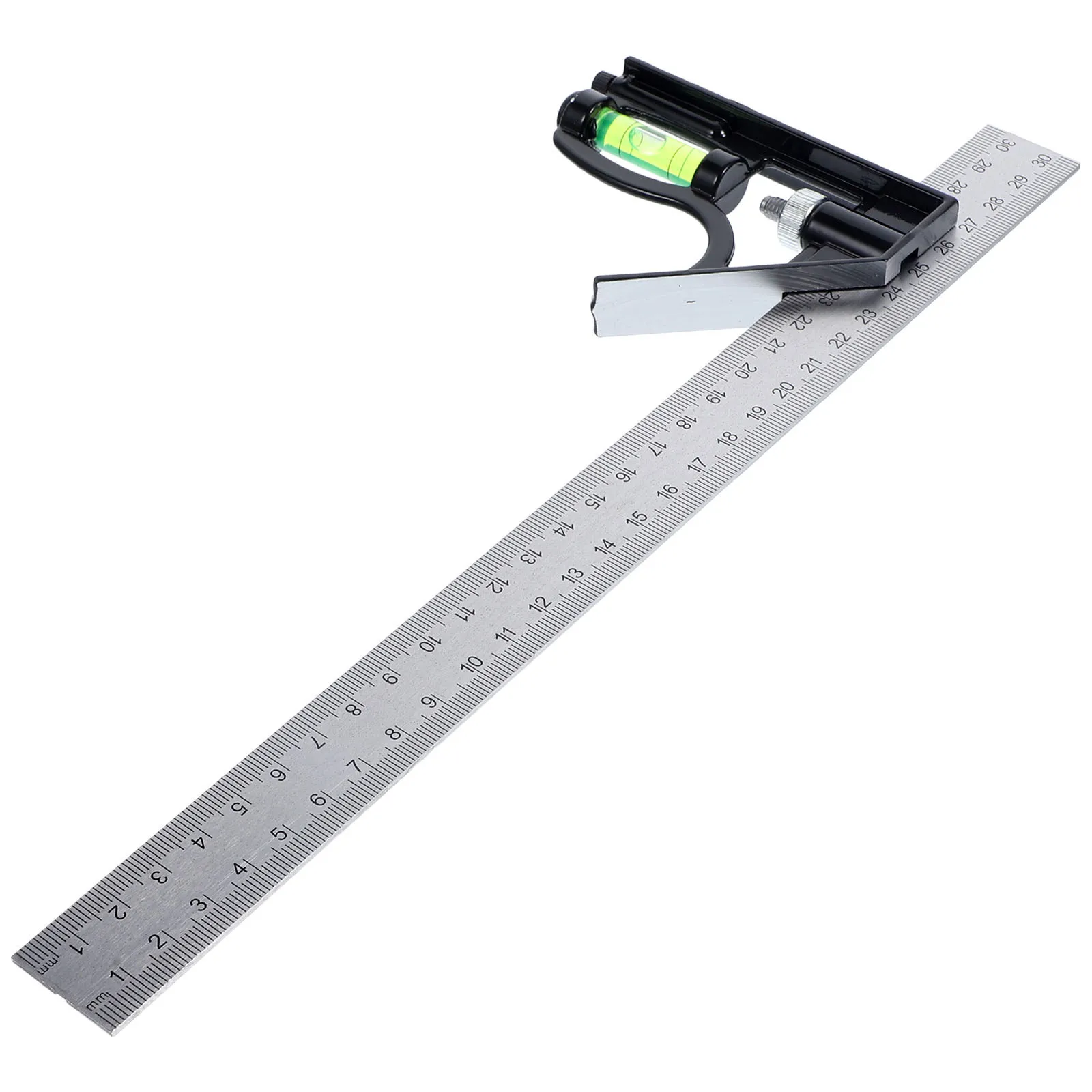 

2Pcs Stainless Steel Combination Square Adjustable Combo Square Durable 45 90 Degree Carpenter Woodworking Marking Tool