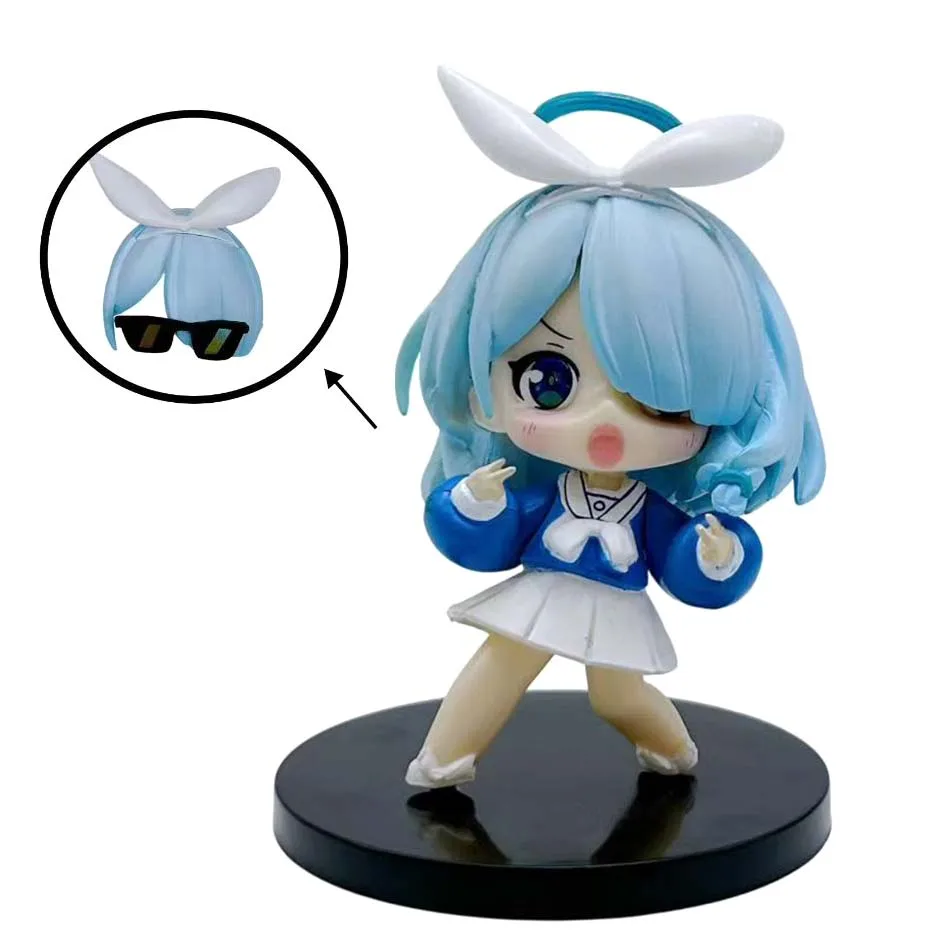 En Stock bleu archives Plana Arona Figure PVC Anime recueillir personnages d'anime ornements mignon dessin animé Festival cadeau de noël