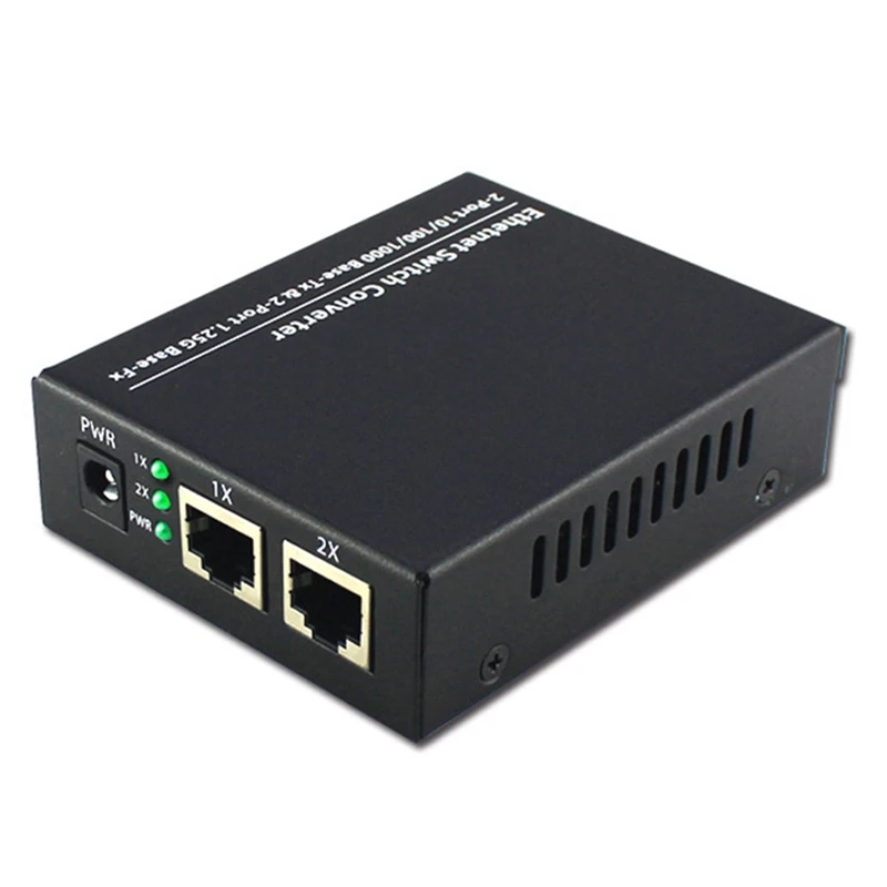 

2SFP2E Gigabit Ethernet Switch Ethernet Fiber 2X1.25G SFP Fiber Port & 2X10/100/1000M UPT Gigabit Fiber Switch US Plug