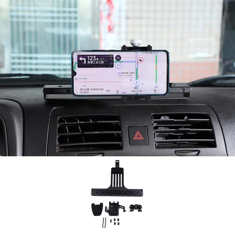 

For 2005-2009 Hummer H3 stainless steel black car central control multi-function mobile phone bracket car GPS navigation bracket