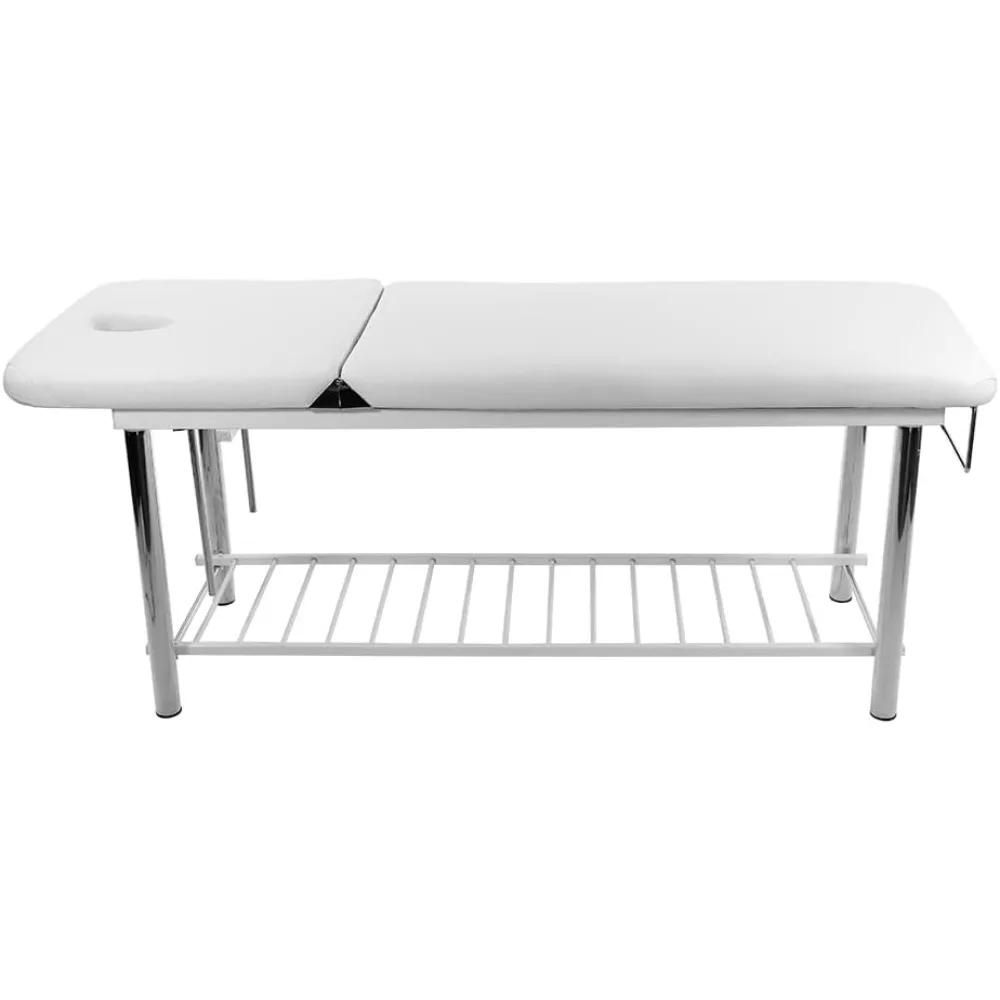 Metal Frame Edition of Smart Massage/Facial Bed & Table +600lbs White (Heavy Duty)