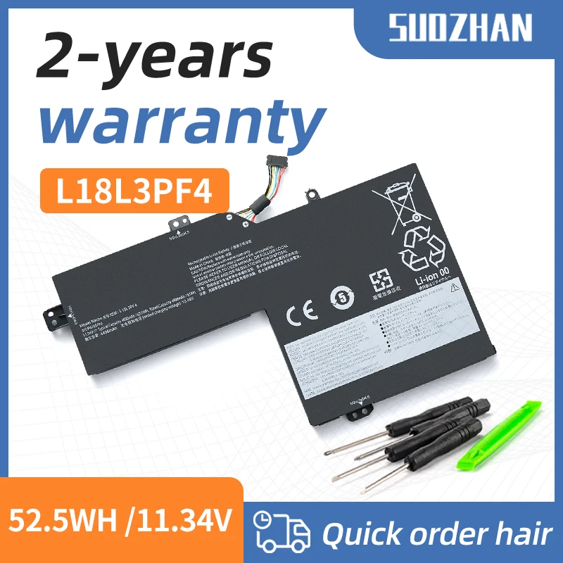 

SUOZHAN L18M3PF8 L18L3PF8 L18C3PF8 L18L3PF4 Laptop Battery For Lenovo Ideapad S540 15 S340-13IML 3ICP6/54/90 11.4V 52Wh Free To