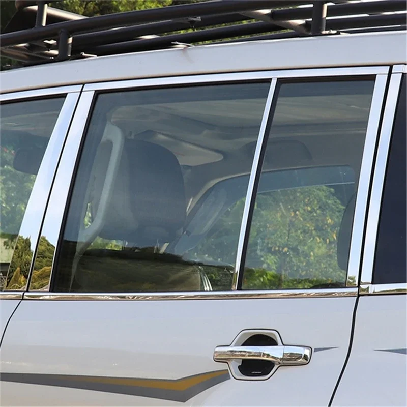

WELKINRY For Mitsubishi Pajero V80 4th Generation 2007-2021 Montero Shogun Car Door Window Central Middle B C Column Pillar Trim