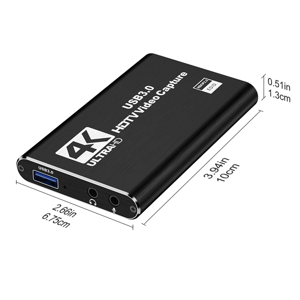 USB 3.0 4K HDMI-การ์ดจับภาพ 1080P 60FPS Audio Video Capture Card Video Grabber สําหรับสตรีมมิ่ง Works สําหรับ PS4/กล้อง/PC