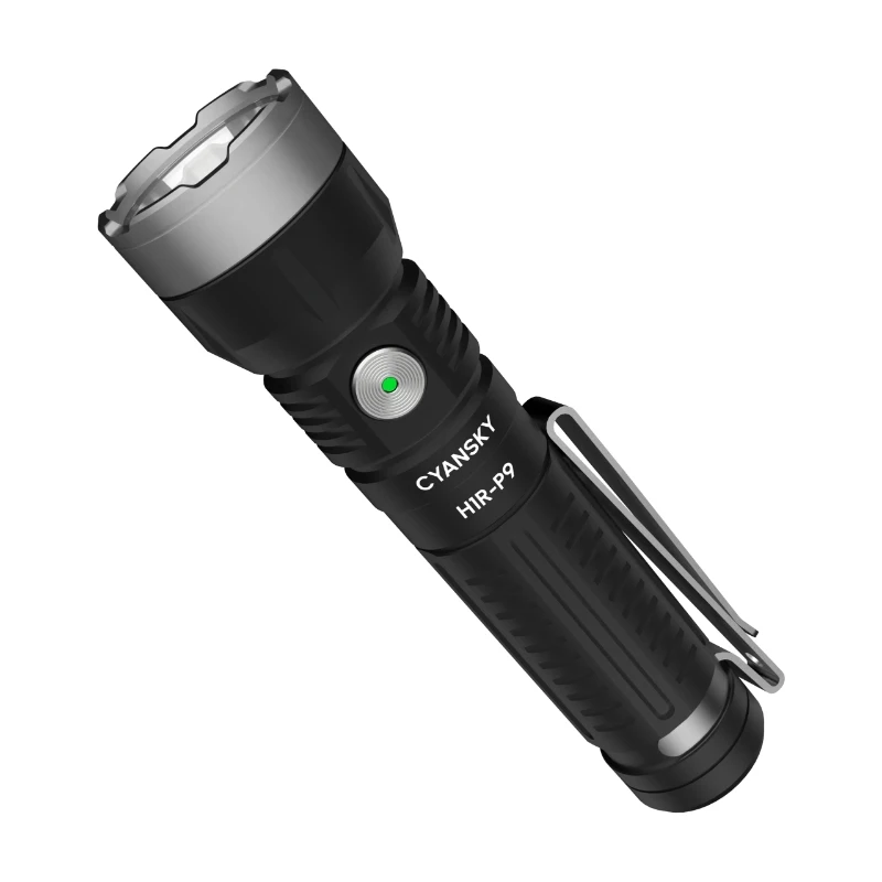 CYANSKY H1R-P9 Torcia EDC 14500 con 1300 lumen Uscita 240M Mini torcia ricaricabile multifunzionale da campeggio