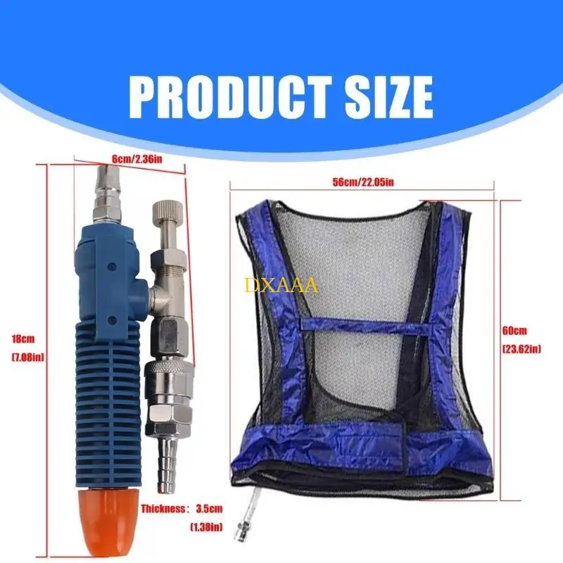 DXAA Vortexes Tube Condizionata Gilet Gilet Saldatura Acciaio Compressa Gilet Raffreddamento Abbigliamento