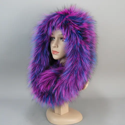 Luxury Knit Genuine Fur Caps Muffler Winter Thick Women 100% Natural Fox Fur Hat Scarves Lady Warm Fluffy Real Fox Fur Hat Scarf - Image 14