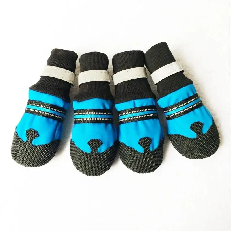 

Wear No-slip Pet Dog Shoes Rain 4Pcs Waterproof Warm Boots For Reflective Dog Sock Dogs Medium Safety Shoes Outdoor Labrador