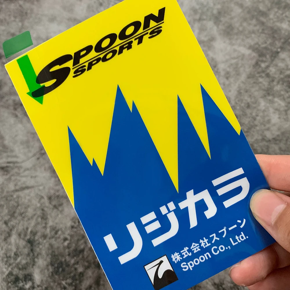 Car Windshield Electrostatic Stickers Japanese Modified JDM Decal for HKS MUGEN Fujiwara Spoon 1Pcs