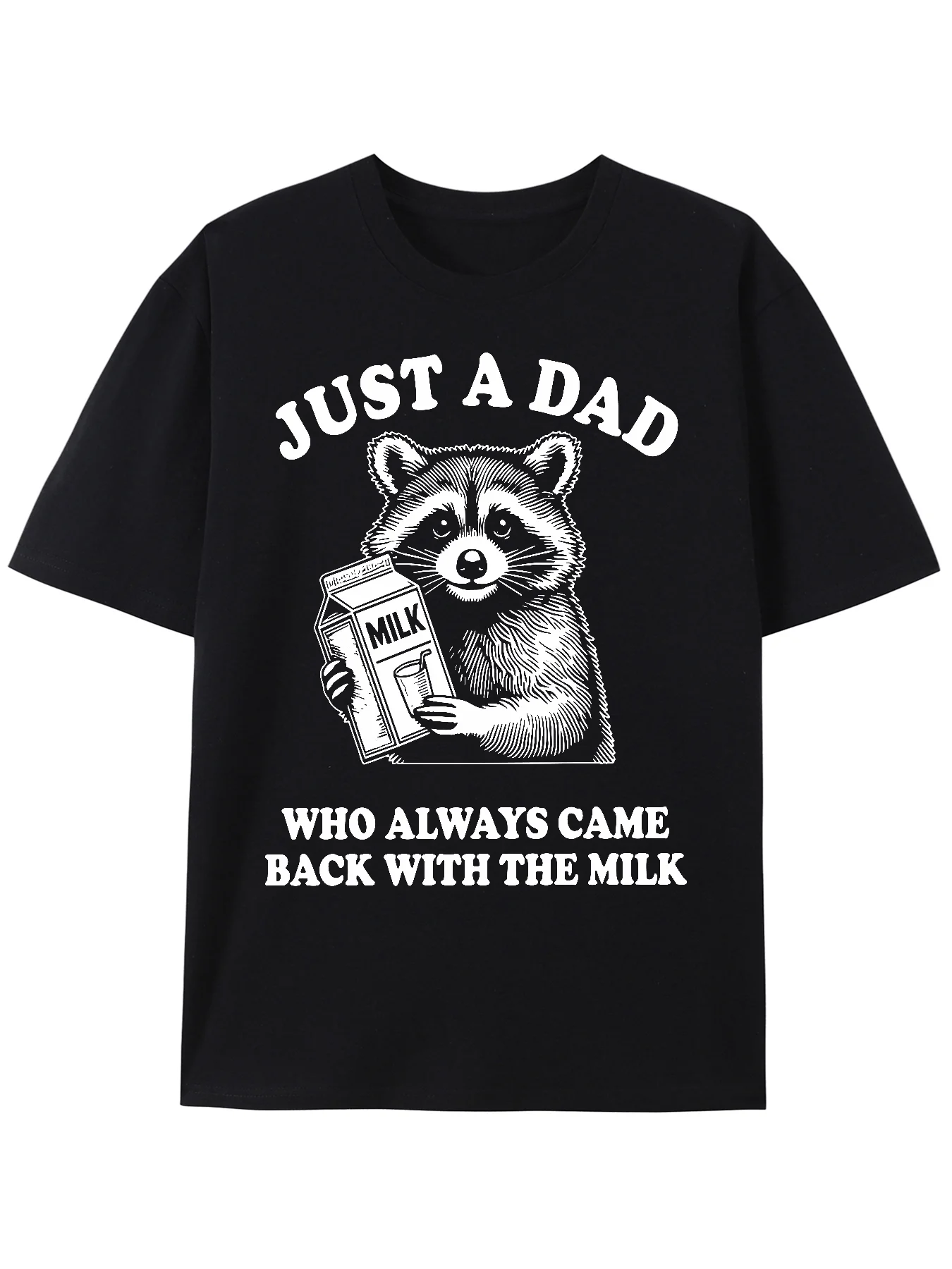 

Funny Raccoon Graphic Dad T-Shirt - Comfortable Cotton Fabric, Humorous Father's Day Gift, Cool Husband Shirt with Relaxed Fit