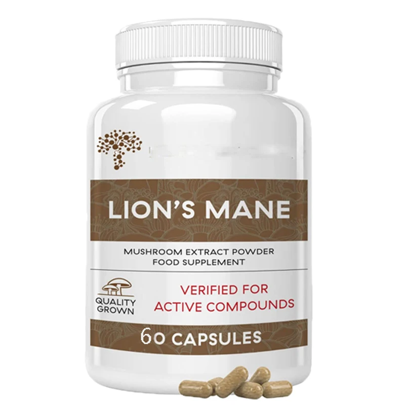 1 bottle lion mane Ganoderma lucidum mushroom capsule promotes metabolism promotes metabolism as a health food