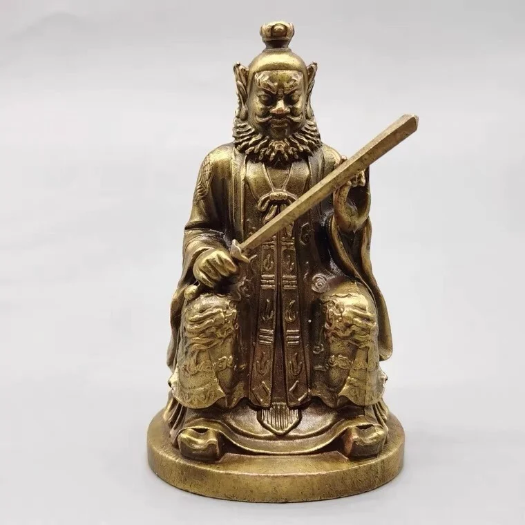 Pure bronze statue of Zhang Tianshi, Zhang Daoling real demon subjugation, home worship Zhang Tianshi, old bronze statue