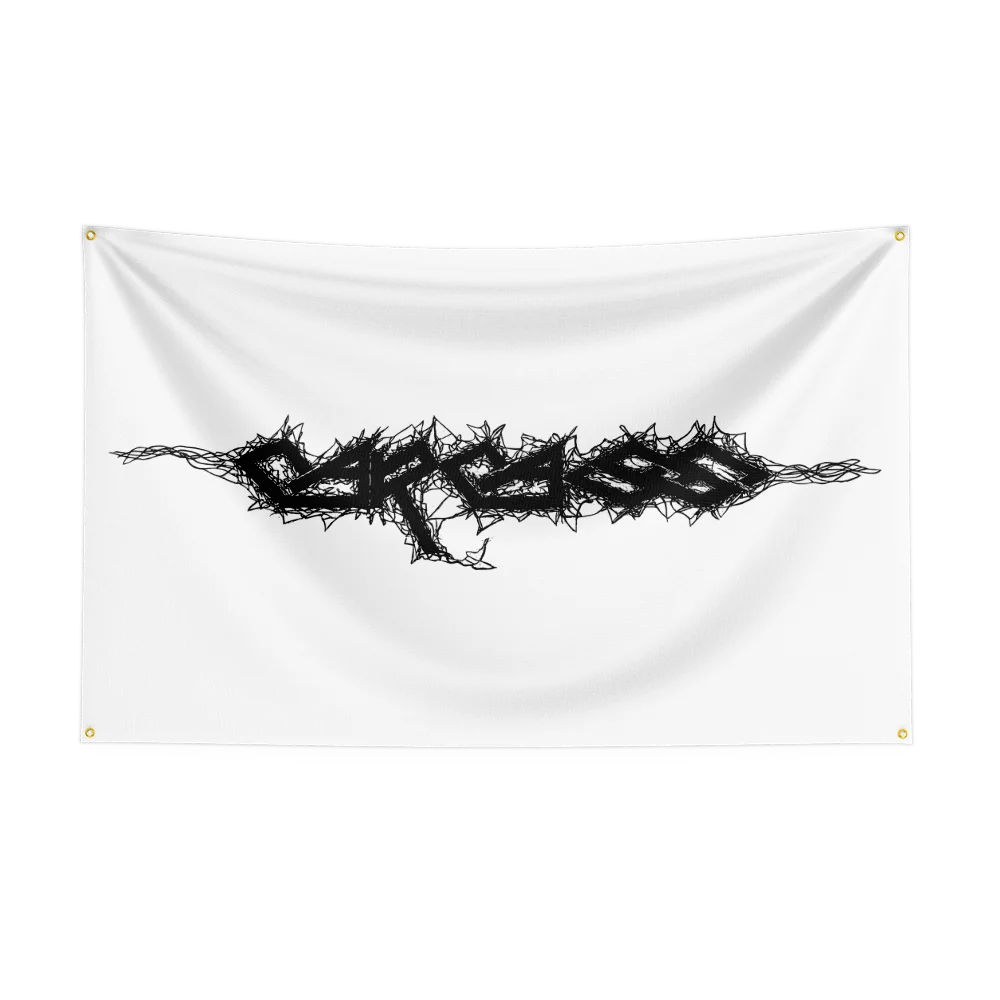3x5 Ft C-Car-cass Heavy Rock Band Flag Polyester Digital Printing Banner for Bedroom Wall Art Out Door Tapestry Decoration