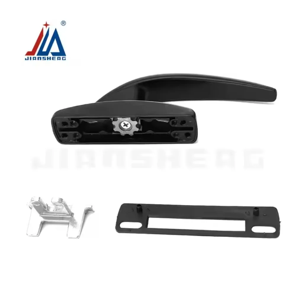 Maniglia in acciaio quadrata con serratura semplice per camera da letto Maniglia da cucina per porte e finestre in plastica europea per interni universali per uso domestico