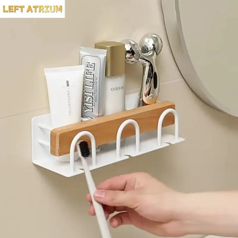 white-black-bathroom-toothbrush-holder-cup-holder-aluminum-wall-mounted-mouthwash-cup-wash-cup-holder-cosmetics-storage-rack