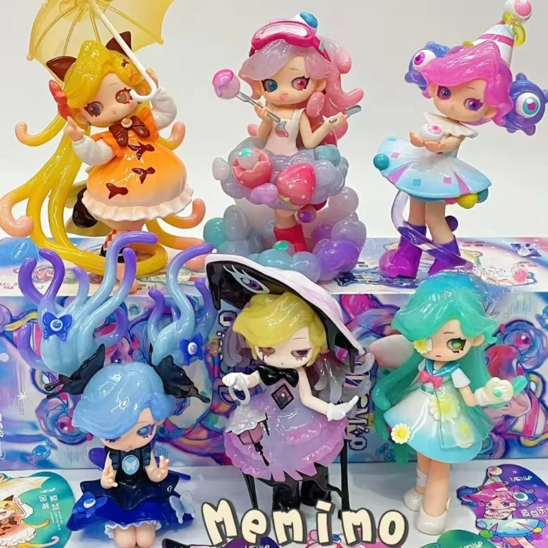 Memimo Strange Dreams Series Blind Box Cute Anime Doll Mystery Box Borsa a sorpresa Decorazioni per il desktop in PVC Raccogliere giocattoli modello Ragazza regalo