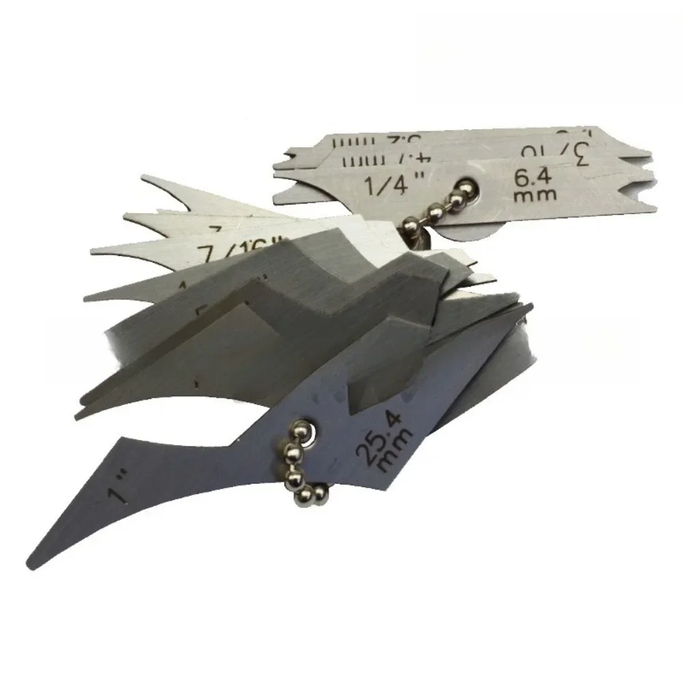 1PCS 3mm-25mm Fillet Weld Gauge Set Welding Radius Gauge Chain Radius Gauge 1/8 To 1 Inch For Welding Measurement Tools