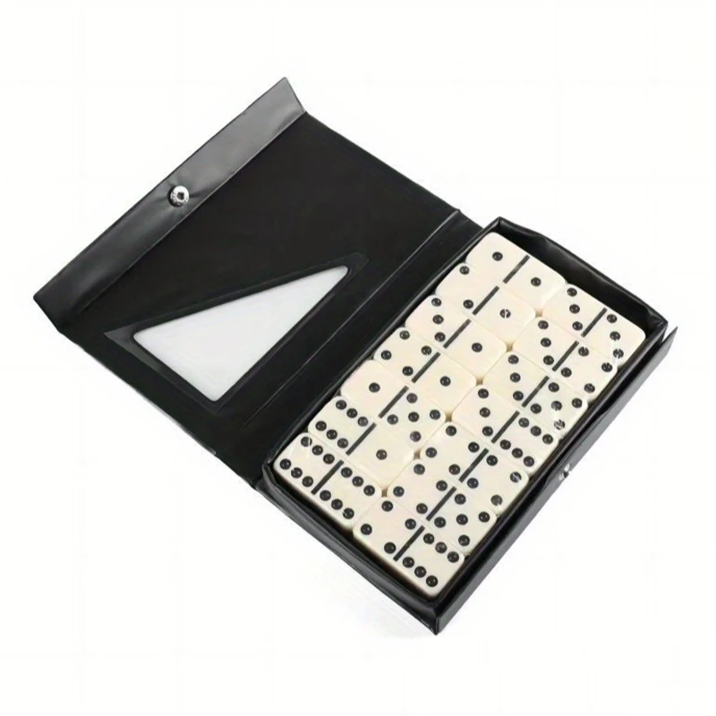 

Плитка домино, девять домино, упаковка из ПВХ цвета слоновой кости, игровая акция, повседневная двойная шесть, 28 листов