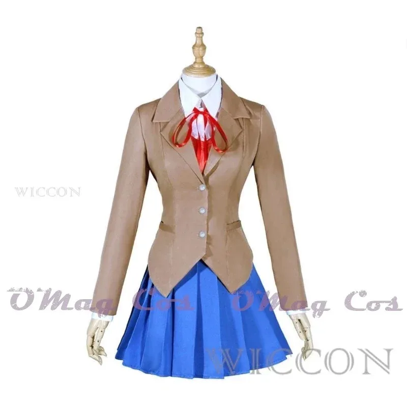 Gioco Doki Doki Letterature Club Cosplay Sayori Cosplay Sayo-Nara Costume Cosplay Parrucca Set Uniforme scolastica Ragazza Costumi donna