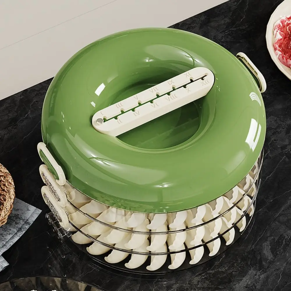 صندوق زلابية متعدد الطبقات من الدوبامين، غطاء محكم قابل للتكديس، صندوق حفظ طازج، صندوق تخزين وونتون شفاف، يحافظ على طازجًا