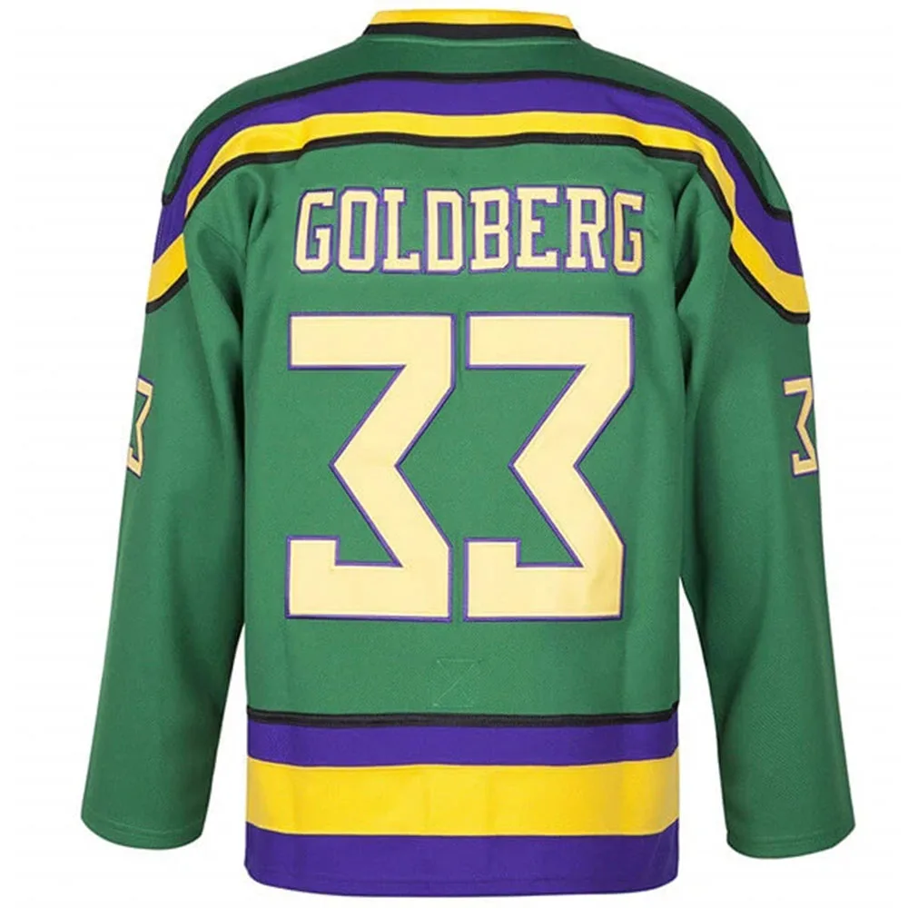 Das Mighty Ducks Hockey-Trikot Conway # 96 Reed # 44 Banken # 99 Bombay # 66 Goldberg # 33 Portman # 21 Shirts Langarm Unisex Oberteile – Detail 6