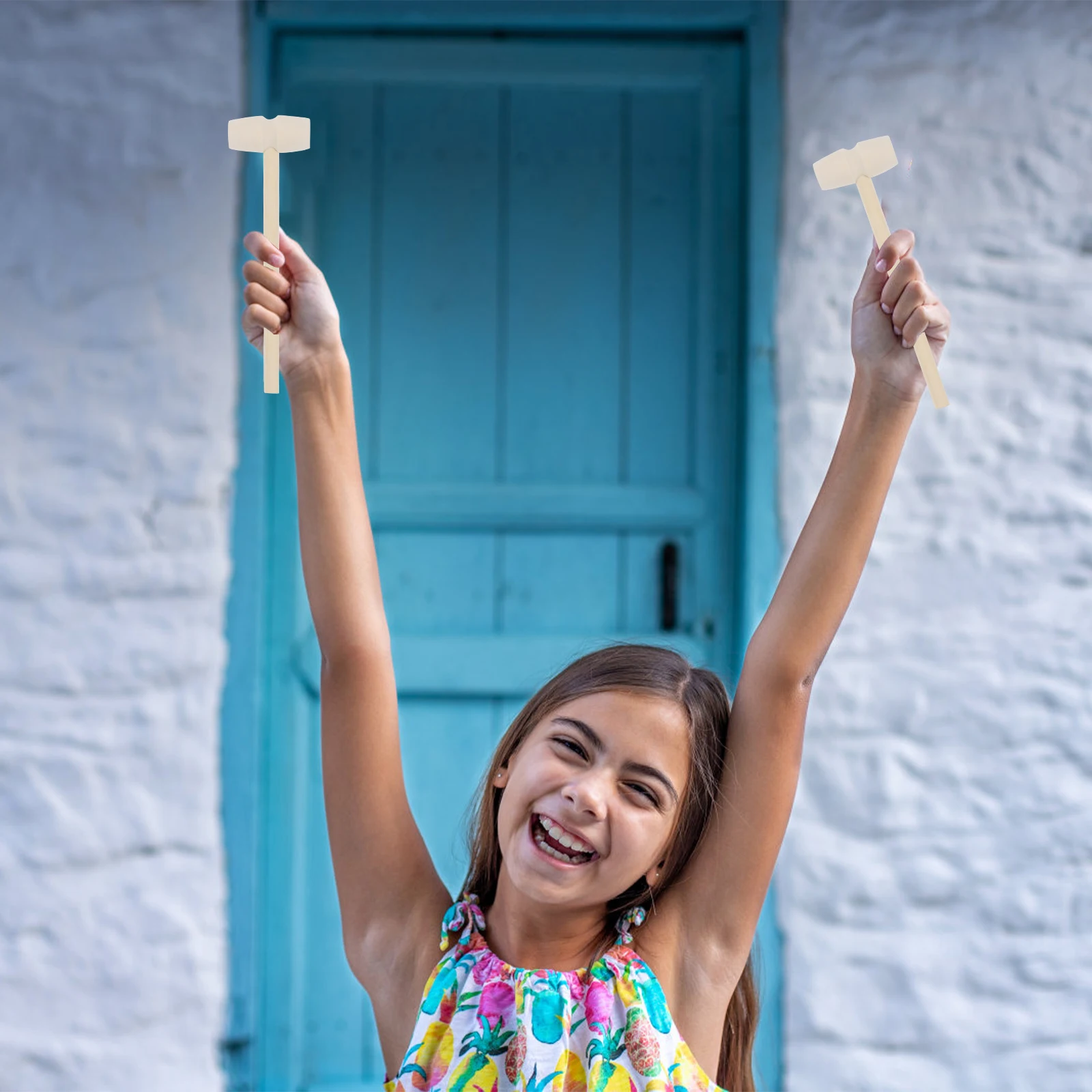 

10Pcs Mini Wooden Hammers Small Wood Mallets Beige Childhood Educational Development Tools for Dexterity Creativity