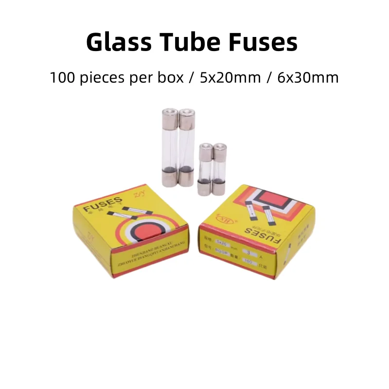 Glass Tube Fuse, 1A/2A/3A/4A/5A/6A/8A/10A, 250V, For Household Appliance Power Supplies And Cigarette Lighter