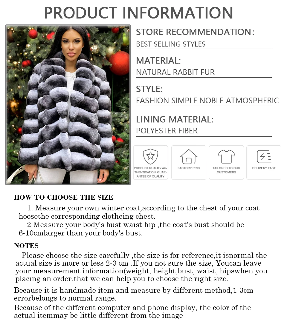 Winter Natural Rex Rabbit Fur Coat Women Short Fur Jackets Chinchilla Fur Best Seller Real Fur Jacket