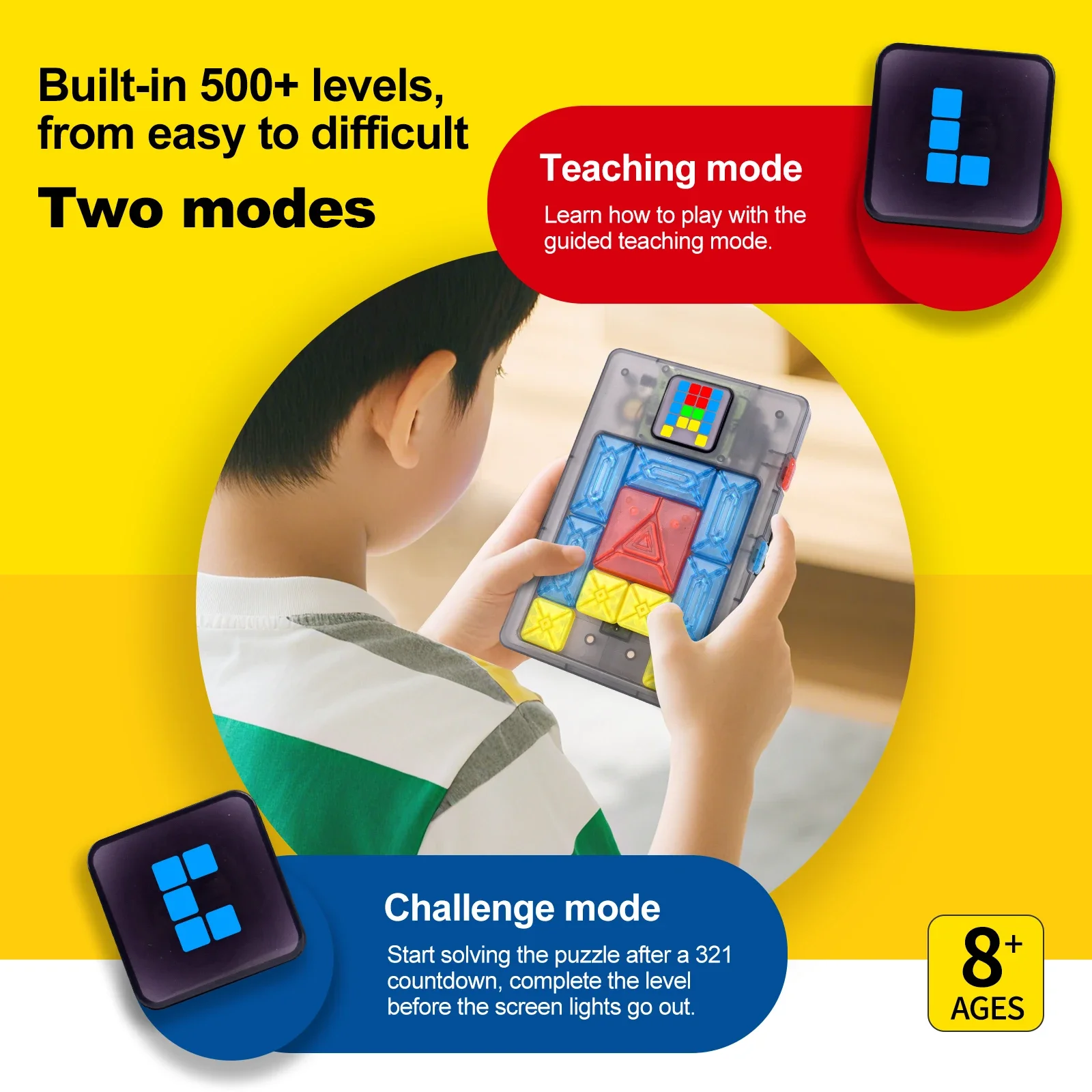 Road Magnetic Suction Block Sliding 500+ Levels Puzzle Toys Logical Thinking Training Brain-burning Board Game