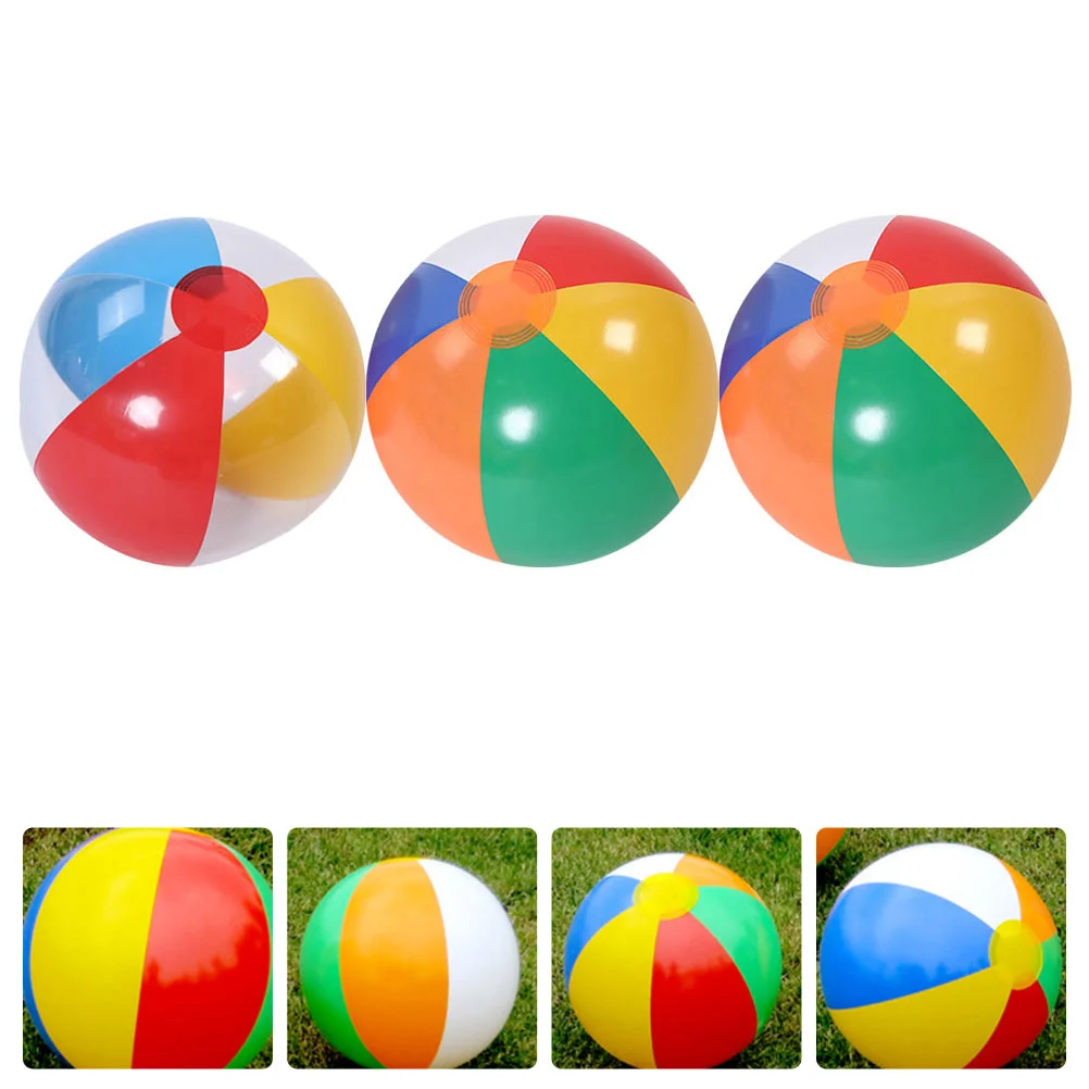 3 Pcs Toy Inflatable Ball Toddler Children’s Toys Childrens 38cm Pvc Beach Water Balloons