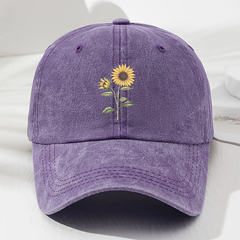 

Retro Sunflower Baseball Hat Adjustable Dad Hat Suitable for Outdoor Sports Fishing and Camping Daily Leisure