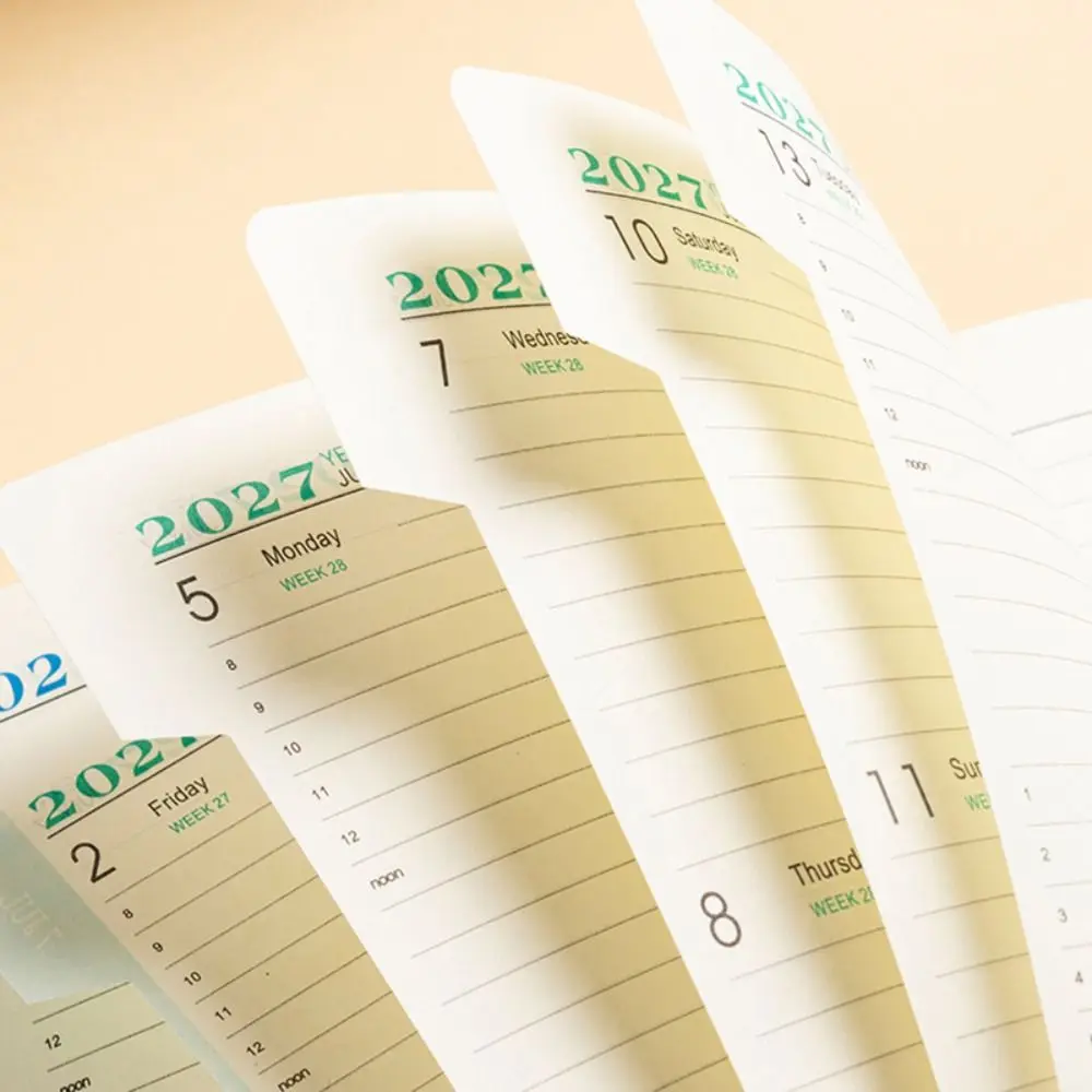 High Quality A5 2027 Planner with Monthly & Weekly Plan Pages 365 Days Agenda Book English Efficiency English Planner Students