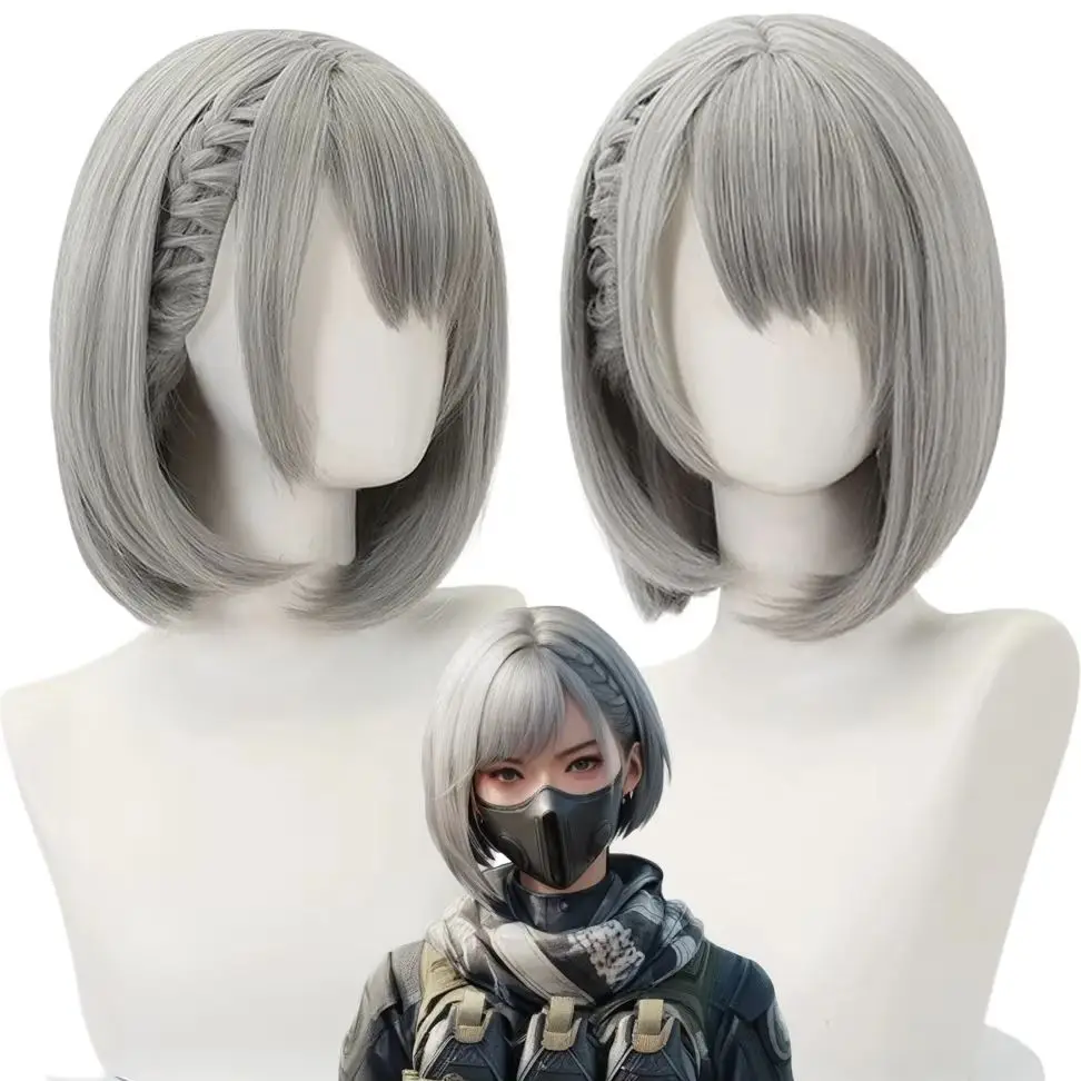 

Игра Delta Force Mai Xiaowen Claw Косплей Парик Женщины Серебристо-белые термостойкие синтетические парики Хэллоуин Карнавальный реквизит