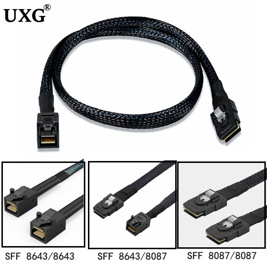 

MINI SAS 8643 To SFF 8087 HD Built-in Server Data Cable Mini-sas HD SFF-8643 Data Server Hard Disk Raid Cable 50cm 100cm 200cm