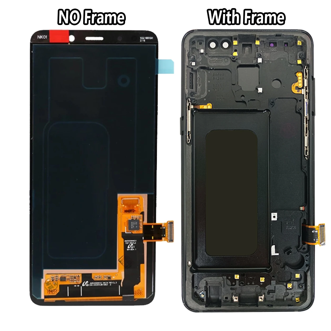 Imagem -02 - Digitador de Tela Sensível ao Toque com Moldura Display Lcd Montagem para Samsung Galaxy a8 2023 Oled A530 A530f A530ns 56 Polegadas