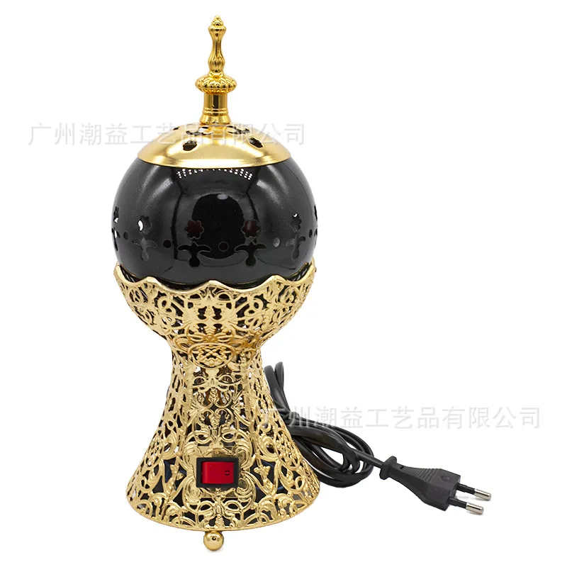 

Ceramic Incense Burner Cute Holder House Christmas Themed Electric Bakhoor Oud Electronic