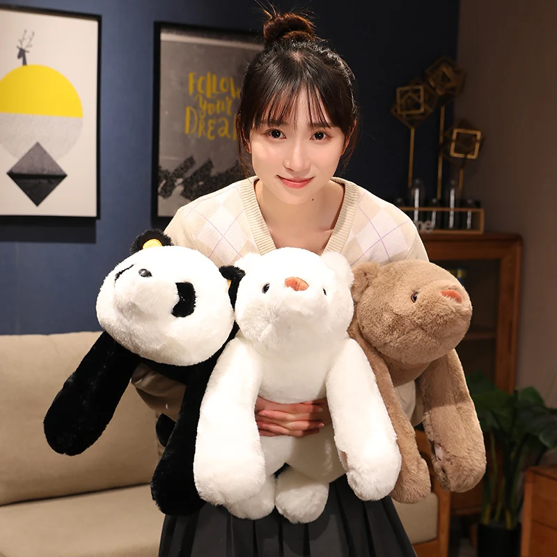 60-120cm carino gigante lungo Panda orso peluche morbido cuscino per dormire peluche giocattolo cartone animato Kawaii bambole ragazze bambini regali di compleanno