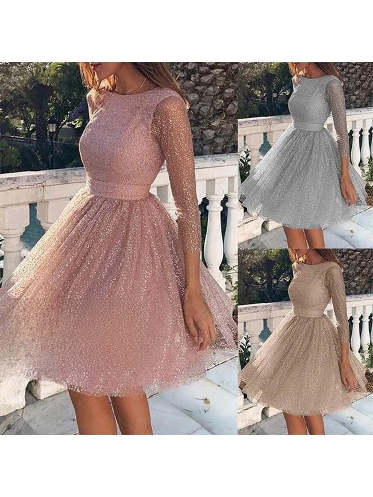 

Faionable Long Sve High Waist Dr Summer 2025 Women's Clothing Cotail Par Gown Evening Dr Silk 00%