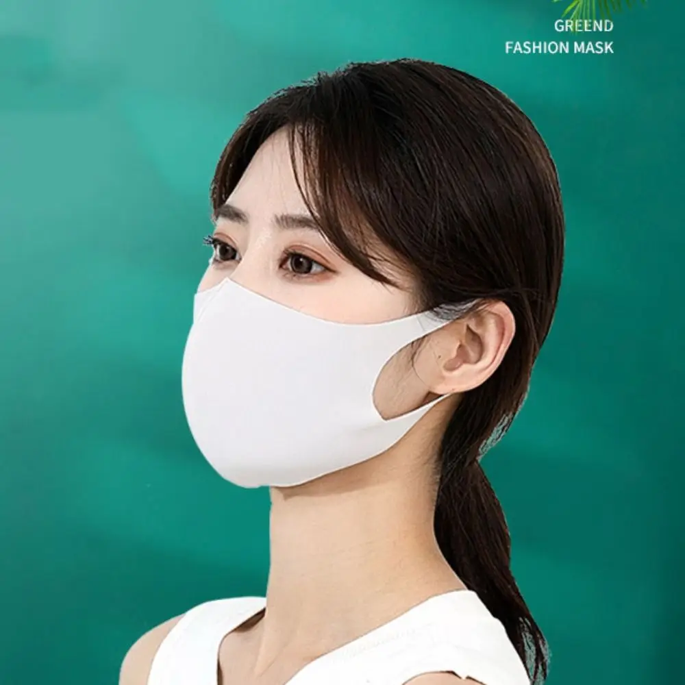 หน้ากากผ้าไหมน้ำแข็งแฟชั่น ระบายอากาศ ป้องกันรังสียูวี ป้องกันแสงแดด ไม่ทิ้งรอย ป้องกันละอองเกสร สำหรับขี่จักรยานและเล่นกีฬากลางแจ้ง