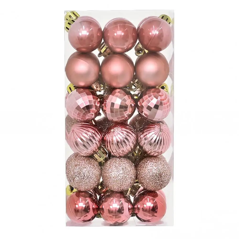 36 Stück 3CM Weihnachtskugeln Christbaumschmuck Anhänger für Heim-Party-Dekoration 2026 Neujahr Navidad Geschenke Ornamente Zubehör – Detail 2